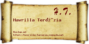Havrilla Terézia névjegykártya